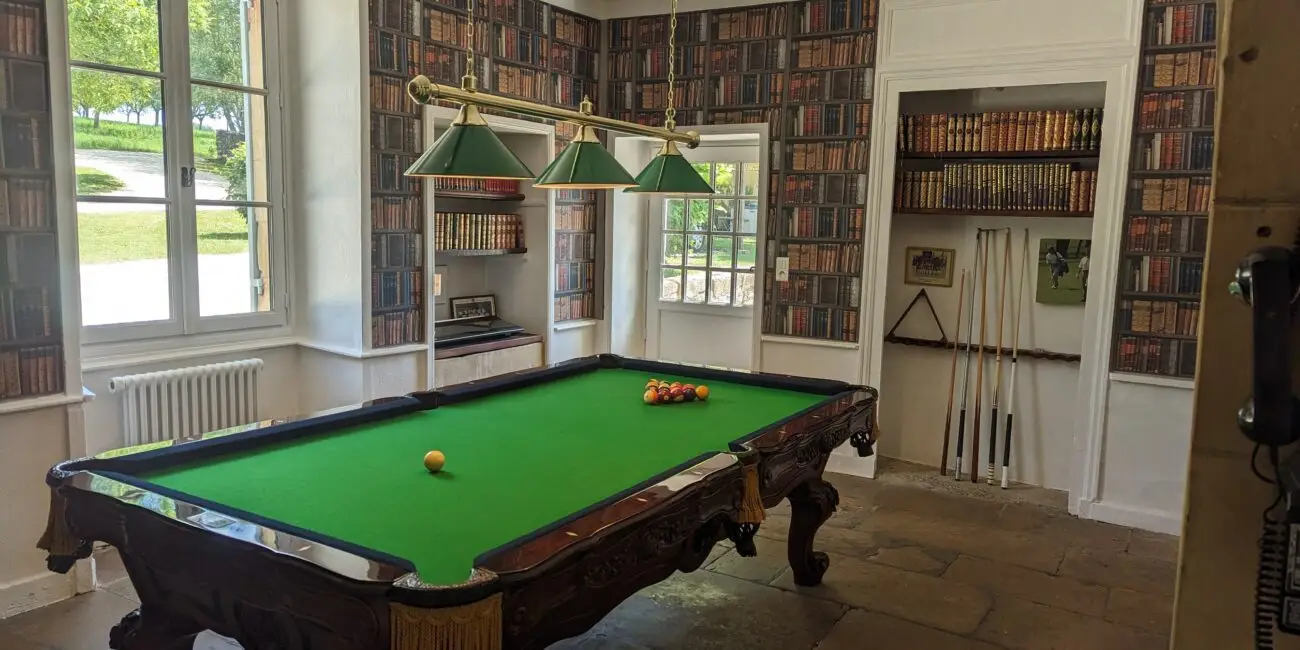 Pool Table Fireplace Side View